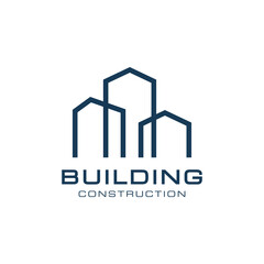 Construction Building Logo Vector Design Template