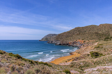 Fototapeta na wymiar Regional Park of Calblanque (A beach of Calblanque, Murcia, Spain)