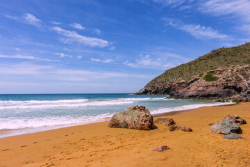 Regional Park of Calblanque (A beach of Calblanque, Murcia, Spain)