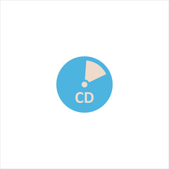 compact disc icon flat vector logo design trendy