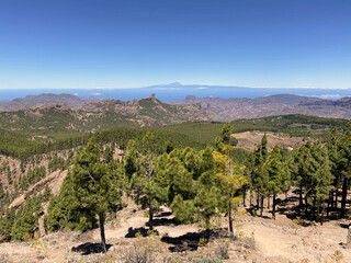 Vista panorámica de la cumbre de la isla de Gran Canaria, España