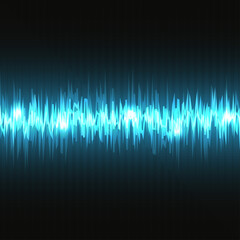 Sound waves technology background vector illustration.