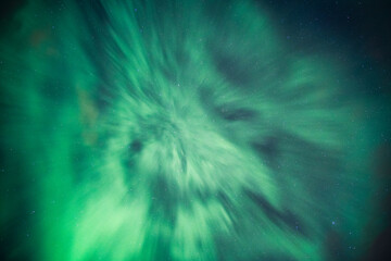 Aurora Borealis, Northern Lights covered in the night sky on Arctic Circle