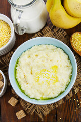 Millet porridge with milk
