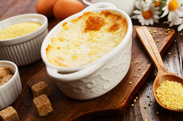 Homemade millet casserole