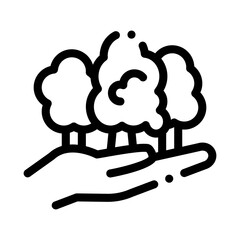 forest safe icon vector. forest safe sign. isolated contour symbol illustration