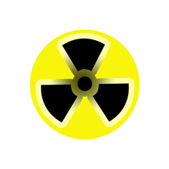 Fototapeta premium Nuclear symbol, indicates the presence of dangerous radiation content. Generally found in the world of science, health, and weapons of mass murder