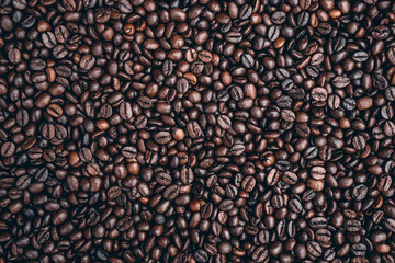 a heap of black coffee beans
