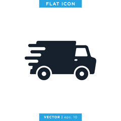 Fototapeta premium Delivery Truck Icon Vector Design Logo Template