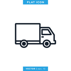Fototapeta premium Delivery Truck Icon Vector Design Logo Template