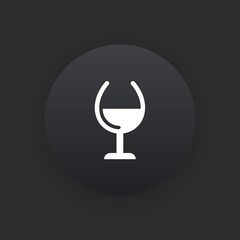 Wine -  Matte Black Web Button