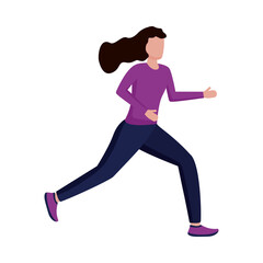 woman avatar running vector design