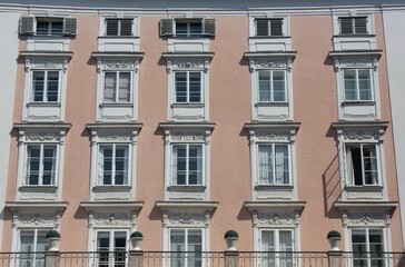 Obraz premium Facade of a Salzburg building in Austria