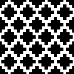 Inca crosses seamless pattern. Ethnic ornament. Folk background. Geometric wallpaper. Cross shapes image. Tribal motif. Ancient mosaic. Digital paper, web design, textile print, abstract. Vector