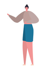 Avatar woman cartoon design, Girl female person people human and social media theme Vector illustration