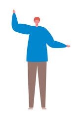 Avatar man cartoon design, Boy male person people human social media and portrait theme Vector illustration