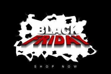 Vector illustration for promotional sales on the occasion of Black Friday. Perfect for your business.