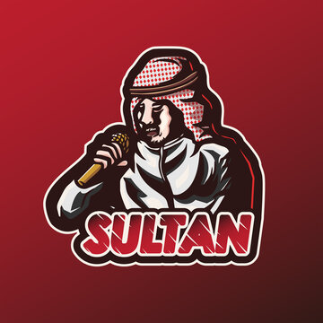 Rich Sultan Mascot Logo Esports Team