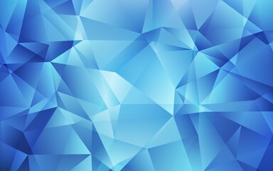 Obraz premium Light BLUE vector abstract polygonal template. Geometric illustration in Origami style with gradient. New template for your brand book.