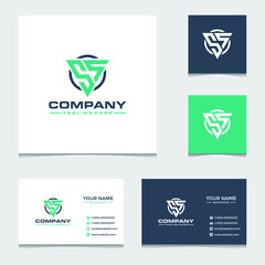 ss vector logo and business card logo templates
