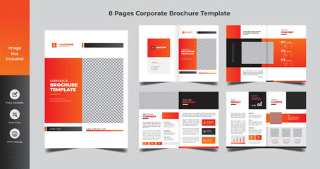 Corporate business brochure, annual report, catalog, magazine template layout design with modern & minimalist concept in A4 format.