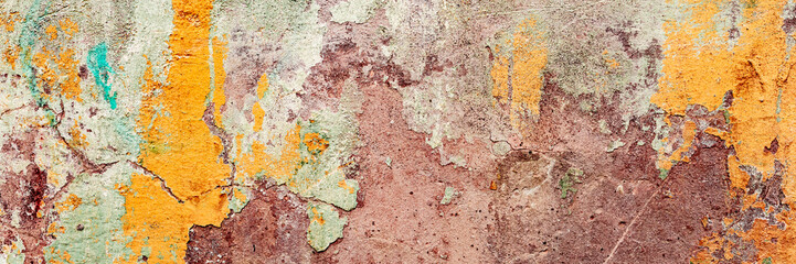 Texture of a concrete wall with cracks and scratches which can be used as a background