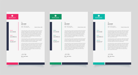 Corporate business Creative Letterhead Design template