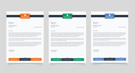 Corporate business Creative Letterhead Design template