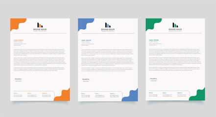 Corporate business Creative Letterhead Design template