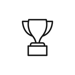 Trophy icon flat vector illustration