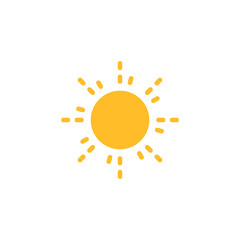 Sun icon flat vector illustration