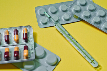Pills and capsules in blis
