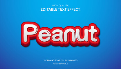 peanut text effect, editable cartoon text style effect.