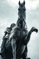 Man on horseback, monument in Europe