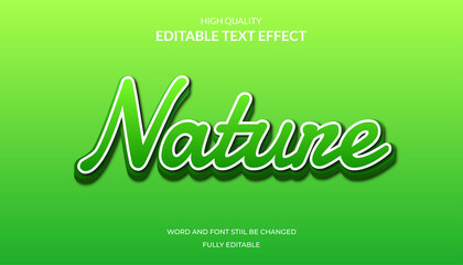 editable 3d nature text style effect.