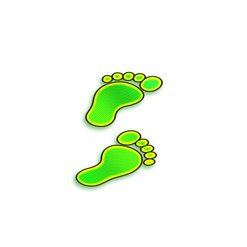 Füßchen Fußabdruck Füße barfuß Schritte grün sommer Strand Urlaub wasser Barfußpfad Pfad Symbol Logo Design Vector Vektor Layout Vorlage Template gehen laufen Zehen Liebe footprints foots  barefeet 