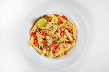 Crab meat with pasta plate
Tasty crab seafood tossed over Italian pasta