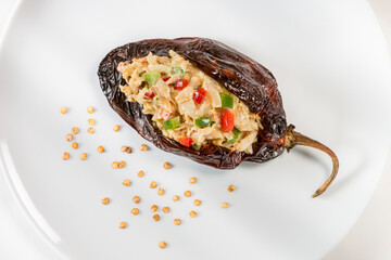 Crab meat stuffed Mexican smoked chili
Smoked Poblano chili filled with tasty crab meat