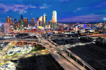 Naklejka na ściany i meble Dallas City Skyline