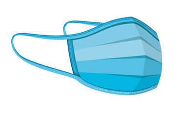 Isolated blue mask design of medical care and covid 19 virus theme Vector illustration