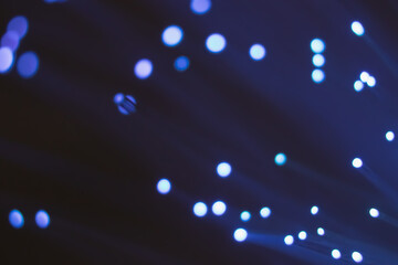 Abstract background. Fantastic fancy plants with colored branches with luminous dots at the ends....