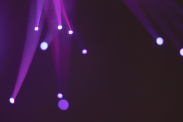 Abstract background. Fantastic fancy plants with colored branches with luminous dots at the ends....