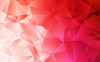 Fototapeta premium Light Red vector triangle mosaic template. Glitter abstract illustration with an elegant triangles. Best triangular design for your business.