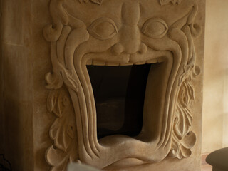 chimney monster mouth open eat big  