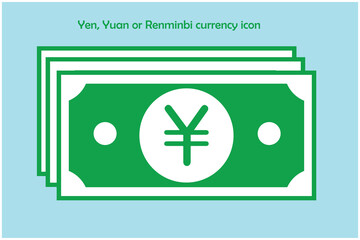 vector illustration of an abstract background with cross. Yen, Yuan or Renminbi currency icon or logo vector on a bank. Can be used for Web, Mobile, Infographic and Print. EPS 10 Vector illustration.