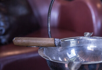 cigar in ashtray
