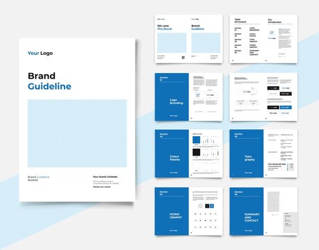 Brand Identity Guideline Template Brand Style Guide Brochure Layout Brand Book