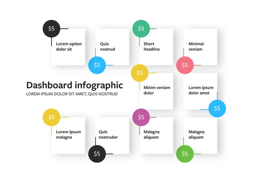 Colored Infographic Dashboard Layout