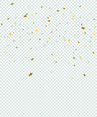 Shiny gold stars confetti. Luxurious festive concept