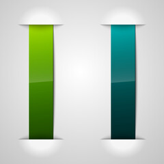 2 banner with a glass surface for your business titles. Abstract background. Eps 10 file.